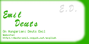 emil deuts business card